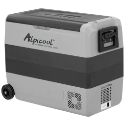 Geladeira, Cooler Elétrico 60L Portátil Automotivo com Controle de Temperatura, 12, 24V, ALPICOOL, Cinza