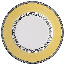 Prato de Salada Redondo 22 cm Villeroy Boch Porcelana Premium Branco, Cinza e Amarelo – Elegância na Mesa