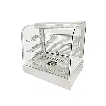 Estufa Aquecedora Comercial KOUWO Prata 3 Prateleiras Vidro Temperado Porta Traseira Deslizante 1200W 110V, 66cm