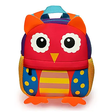 Mochila infantil Hipiwe coruja vermelha