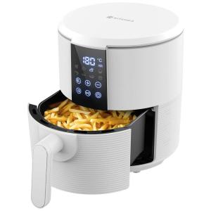 Fritadeira Elétrica AirFryer 3.5L de Capacidade e Painel de Controle Digital e Desligamento Automático, Branca, 110v, KITCHER KAF3001