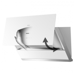 Coifa de embutir ou parede 91cm Robam branca aço inox vidro temperado motor brushless 1400 CFM 9 velocidades 110V