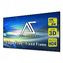 Tela de projeção fixa 145" Akia Screens branca 16:9 CineWhite UHD-B 1,3 gain 8K 4K 3D para parede