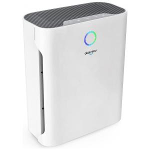 Purificador de Ar com Filtro True HEPA, Silencioso e Área até 90 m2, Okaysou, Branco