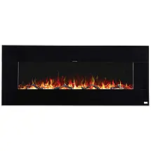 Lareira Elétrica 50 de Embutir A52x127L, com Controle Remoto, 110v, BURNBRITE 88001, Preto