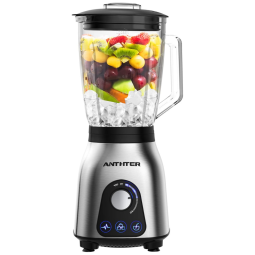 Liquidificador Profissional de Alta Potência 1,5L com Jarra de Vidro e Design Moderno, 110V 950W, Anthter, Prata