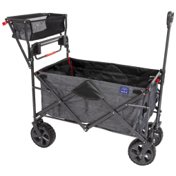 Carrinho Dobrável para Camping e Jardim com Alça Ajustavel, Capacidade 136kg, Mac Sports WPP100, Cinza