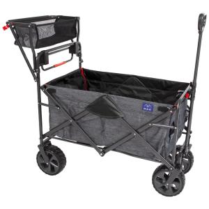 Carrinho Dobrável para Camping e Jardim com Alça Ajustavel, Capacidade 136kg, Mac Sports WPP100, Cinza