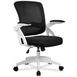 Cadeira de Escritório Ergonômica Giratória com Encosto Médio, COMHOMA CH121 WHITE, Branco