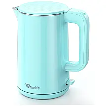 Chaleira Elétrica 1.5L com Desligamento Automático e Proteção de Fervura, 1500W, 110v, WAMIFE, Preto