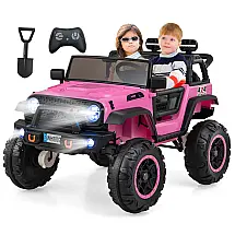 Carrinho Elétrico Infantil INFANS 2 Lugares 4x4, 4 Motores 550W, Jeep SUV Rosa, MP3 USB, Controle Remoto, 24V