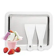 Placa para Sorvete Rolado JoyMech Manual com Superfície Refrigerada Lavar à Mão 27 x 22 x 4 cm