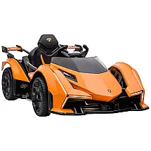 Aosom Carro Elétrico 12V Recarregável para Crianças 2 Assentos com Bluetooth e Luzes até 29 kg, Idade Recomendada 3