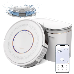 Aspirador Robô com Auto Esvaziamento, Autonomia da Bateria 150 Minutos, Sucção de 3200Pa e Compatível com Alexa, 110V, Verefa V60M Pro