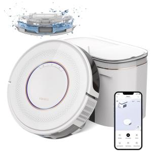 Aspirador Robô com Auto Esvaziamento, Autonomia da Bateria 150 Minutos, Sucção de 3200Pa e Compatível com Alexa, 110V, Verefa V60M Pro