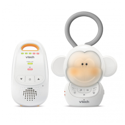 Babá Eletrônica Áudio VTech Branco Luz Noturna Berço Portátil Bateria 8h DM1411