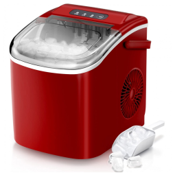 Máquina de Gelo até 11 kg em 24H Portátil, 110v, ZAFRO, Vermelho