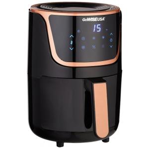 Mini Fritadeira Elétrica AirFryer 2L com Painel Digital e Livro de Receitas, 1000W, 110v, GOWISE USA GW22975, Preto