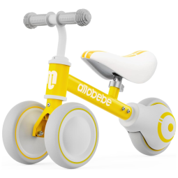 Bicicleta sem Pedal Infantil para Bebês de 1 a 3 anos, ALLOBEBE, Amarelo