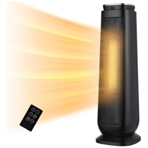 Aquecedor Elétrico Aikoper, Cerâmica, Controle Remoto, 1500W 110V, Preto