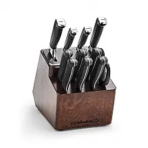 Conjunto de Facas em Aço Carbono com Bloco de Bancada e Cabo Ergonômico, 12 Peças, Calphalon, Preto