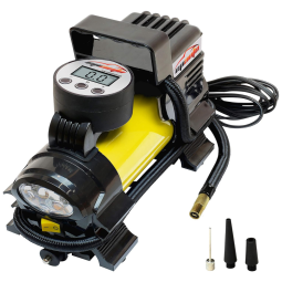 Mini Compressor de Ar Elétrico Automotivo, portátil, 12V DC, 120W, 80 PSI com luz LED de emergência, EPAUTO 8542042813, Amarelo