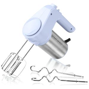 Batedeira de Mão com 6 Velocidades e Acessórios de Aço Inox, 250W, Branca, 110v, HOLSTEIN HOUSEWARES HH 09101015L, Branco