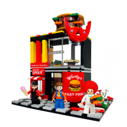 Kit de Construção Hamburgueria com 274 Peças, GENERAL JIMS Restaurant, Amarelo