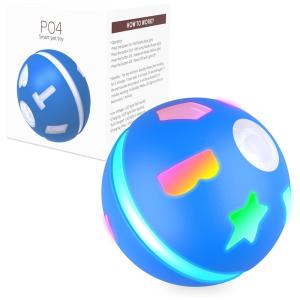 Brinquedo Interativo Bola Eletrônica para Cães e Gatos, Recarregável por USB, BENTOPAL, Azul