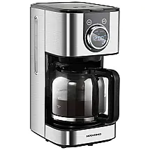 Cafeteira Elétrica Programável 1.5L com Tela LCD, Aço Inox, 110v, REDMOND, Preto