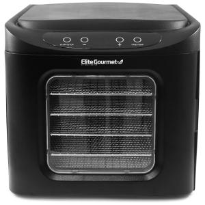 Desidratador de Alimentos 6Trays 480W Inox, MAXI MATIC EFD 313B, Preto