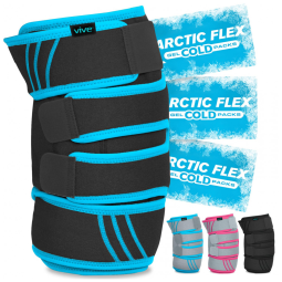 Joelheira a Gel de Compressão para Dor de Artrite, Tendinite, LCA, Lesão Atlética, Osteoartrite, Preta e Azul