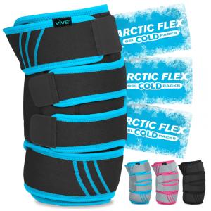Joelheira a Gel de Compressão para Dor de Artrite, Tendinite, LCA, Lesão Atlética, Osteoartrite, Preta e Azul