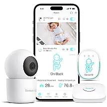 Babá Eletrônica com Câmera e Áudio Sensor de Temperatura, Detecção de Movimento, Visão Noturna Bidirecional, SENSE U SU 210T, Branco