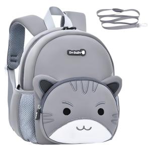Mochila infantil neoprene gato 3D Padgene com guia de segurança 30 cm