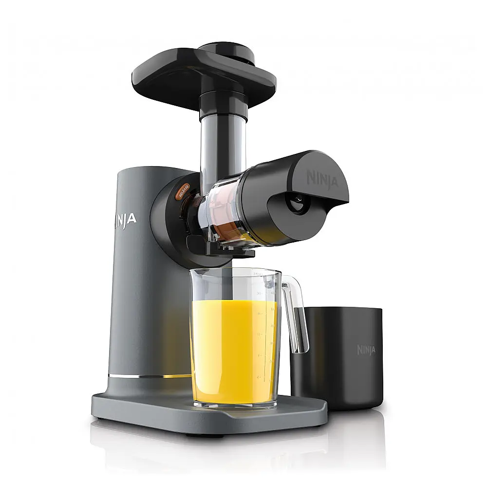 Centrifuga de Frutas em Aço Inoxidável com Controle Total de Polpa, 110V, Ninja JC151, Cinza Escuro e Preto