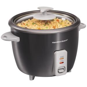 Panela de Arroz Elétrica Multifuncional 3,8L, Aço Inoxidável, 700W, 110v, HAMILTON BEACH 37517, Preto