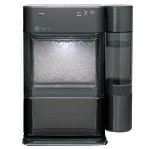 Máquina de Gelo em Pedaços GE Profile Opal 2.0 XL Tanque 3,8L WiFi Inteligente 17kg/24H XPIOX3BCBT Aço Inox Preto 120V