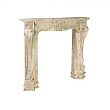 Mantel de Lareira Decorativo Creative Co-Op DA8690 Ornamentado Creme Desgastado 144 cm
