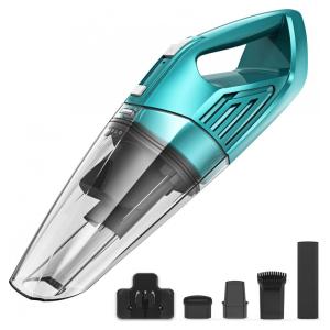 Aspirador de Pó Automotivo Portátil e Recarregável 7500PA, 80W, ORFELD, Azul turquesa