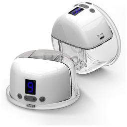 Bomba Tira Leite Elétrica com 4 Modos, 9 Níveis, Silenciosa e Bateria de Longa Duração, 2Un, GIFEEL, Branca