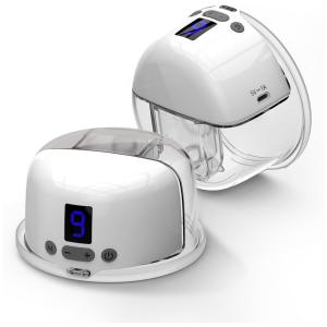 Bomba Tira Leite Elétrica com 4 Modos, 9 Níveis, Silenciosa e Bateria de Longa Duração, 2Un, GIFEEL, Branca