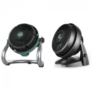 Conjunto de Ventiladores de Mesa Vornado EXO51 e CR1 0389, 110V, Preto e Verde