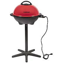 Churrasqueira Grill Elétrica 2 em 1 até 12 Porções com Chapa Antiaderente, 110V, Cuisinart CEG115, Vermelha