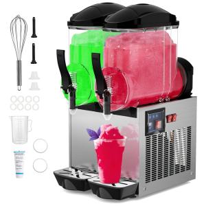 Máquina de Raspadinha Comercial 30 Litros, Pode Fazer Margaritas, Slushies e Bebidas Frias, 110V, Máquina de Bebidas Congeladas