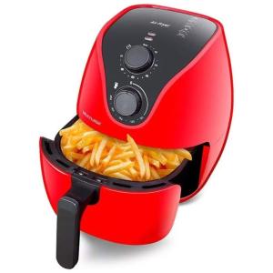 Fritadeira Elétrica Air Fryer 4L com Acabamento de Alto Brilho, 110V 1500W, Multi CE083, Vermelha