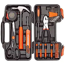 T039Y Kit de Ferramentas com Maleta de Transporte, 39 Peças, DECARE T039O A, Laranja