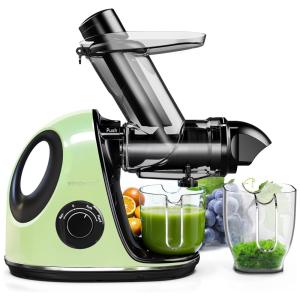 Centrifuga de Frutas com Calha de 7 cm de Largura, Função Reversa e Motor Silencioso, 110V 150W, Vividmoo, Verde