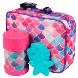 Lancheira Infantil com Recipientes e Forma de Gelo, Para 3 Anos ou Mais, BENTOLOGY, Rosa