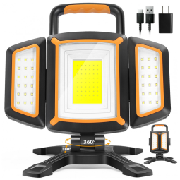 Luz de Trabalho Recarregável USB 30W 3000 Lúmens a Prova d, TRESDA, Amarelo